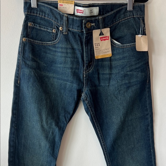 Levi's Boy's Dark Blue Slim Jeans - Picture 3 of 8